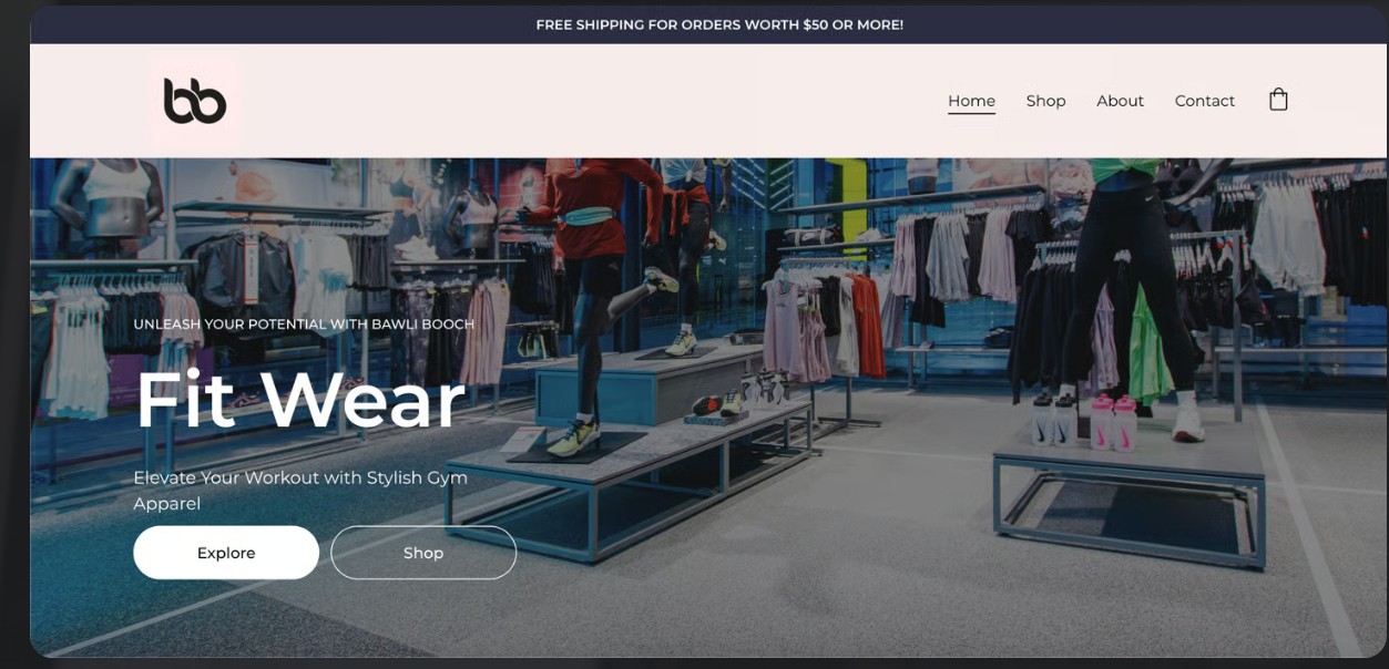 bbfit.ca — Local Fitness Ecommerce — desktop view