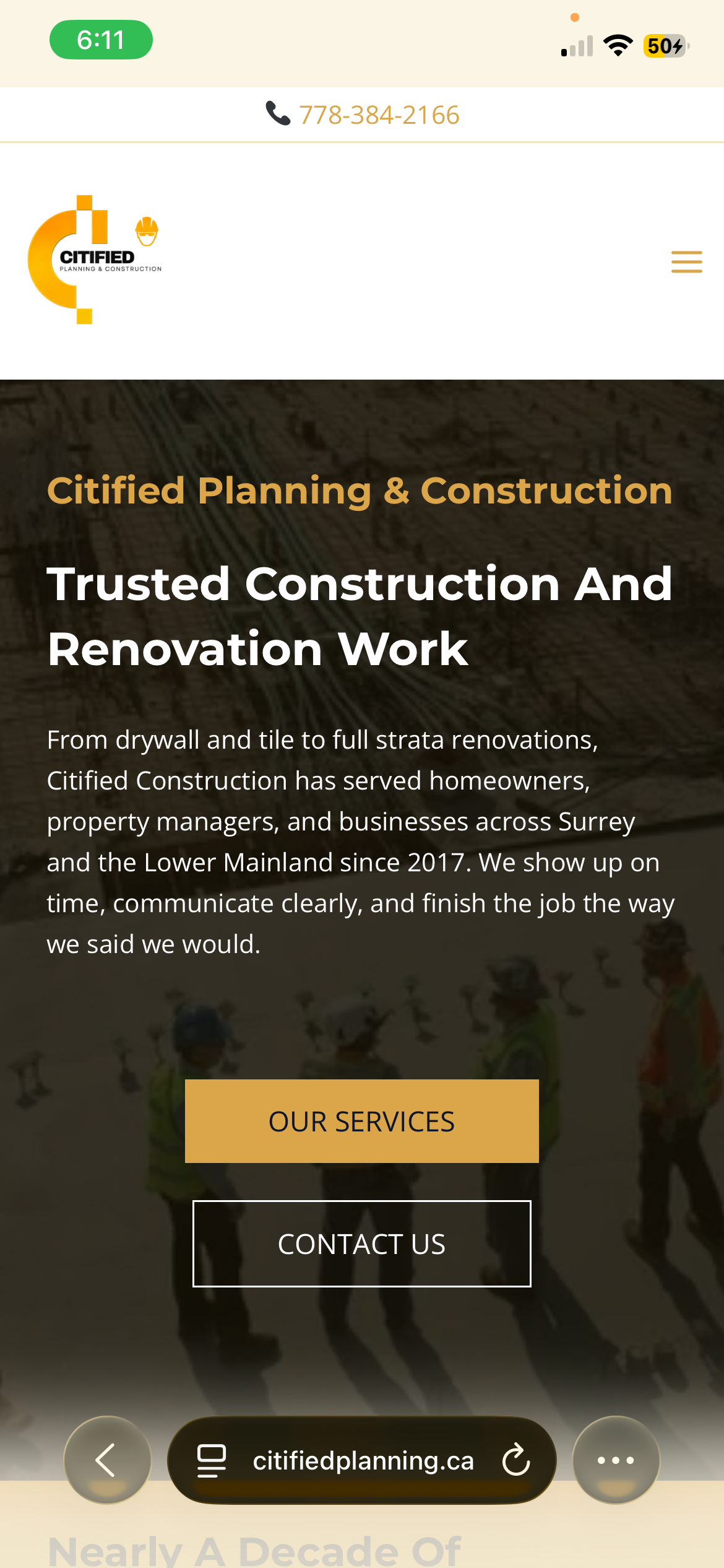 Citified Planning and Construction Ltd mobile